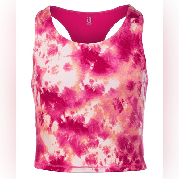 ID Ideology Girls Tie-Dye Longline Racerback Tanks size Large Pink Shock set - Picture 4 of 4
